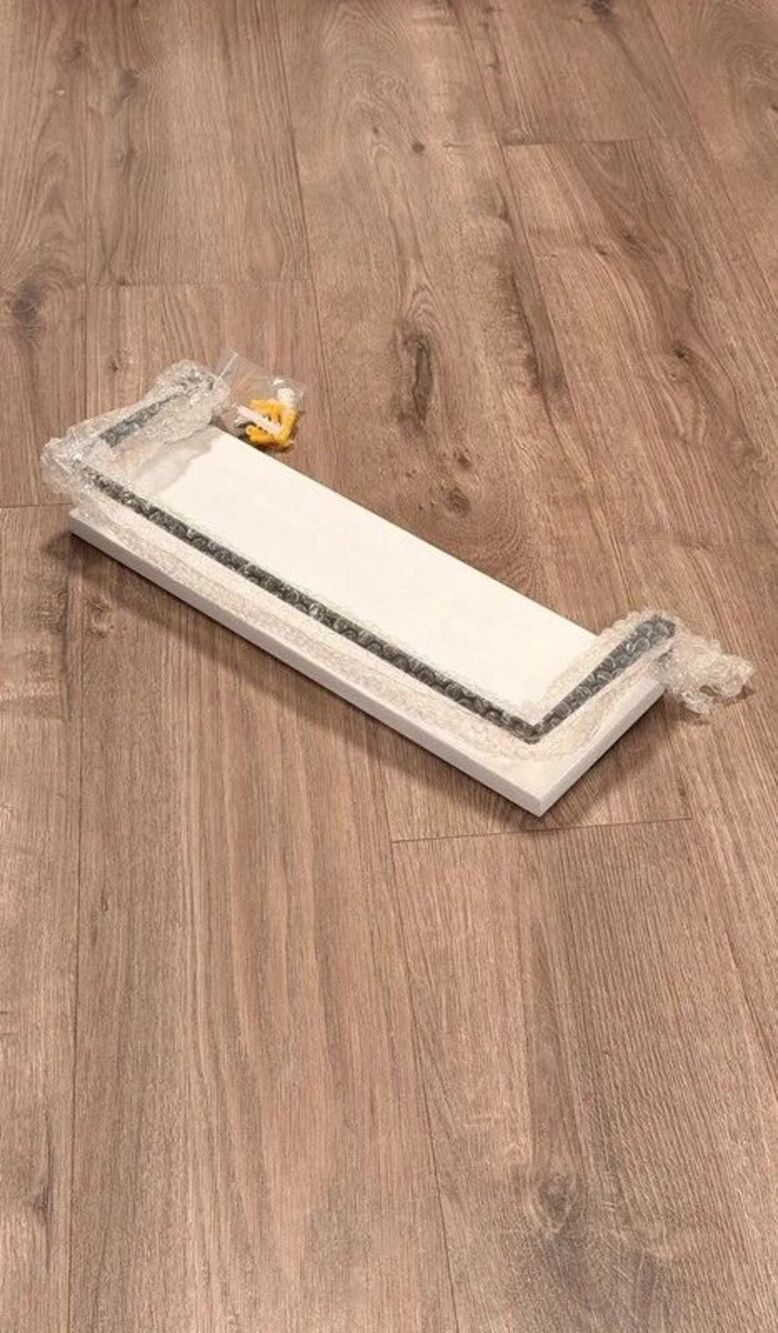 White Floating Shelf 17 Inch New with Hardware